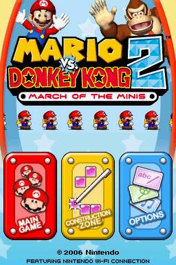 Mario vs Donkey Kong 2: March of Minis Title Screen